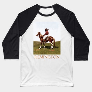 Commanche Brave, Fort Reno (1888) by Frederic Remington Baseball T-Shirt